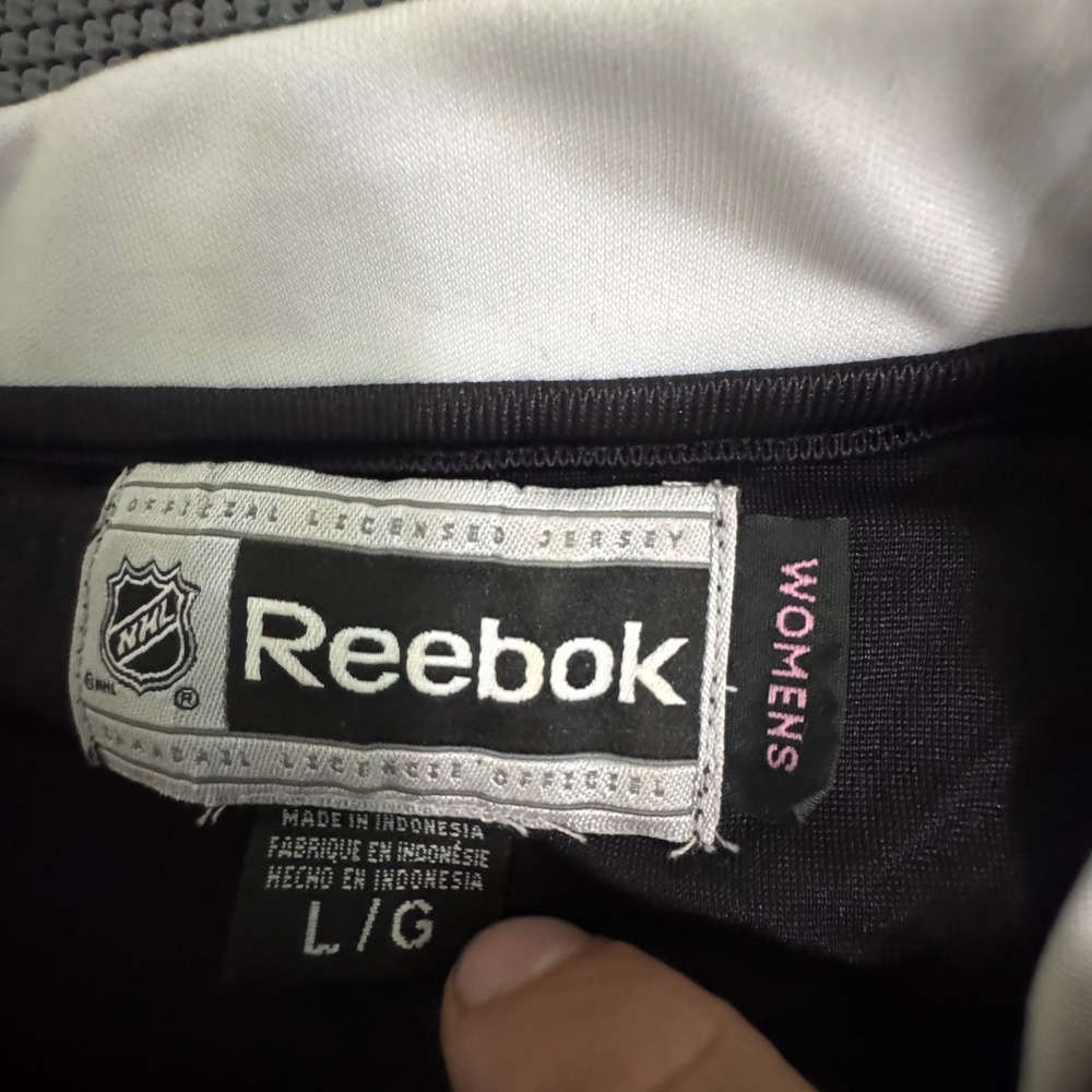 Reebok Pittsburgh Penguins NHL Womens Jersey Black White Long Sleeve Large - Picture 5 of 7